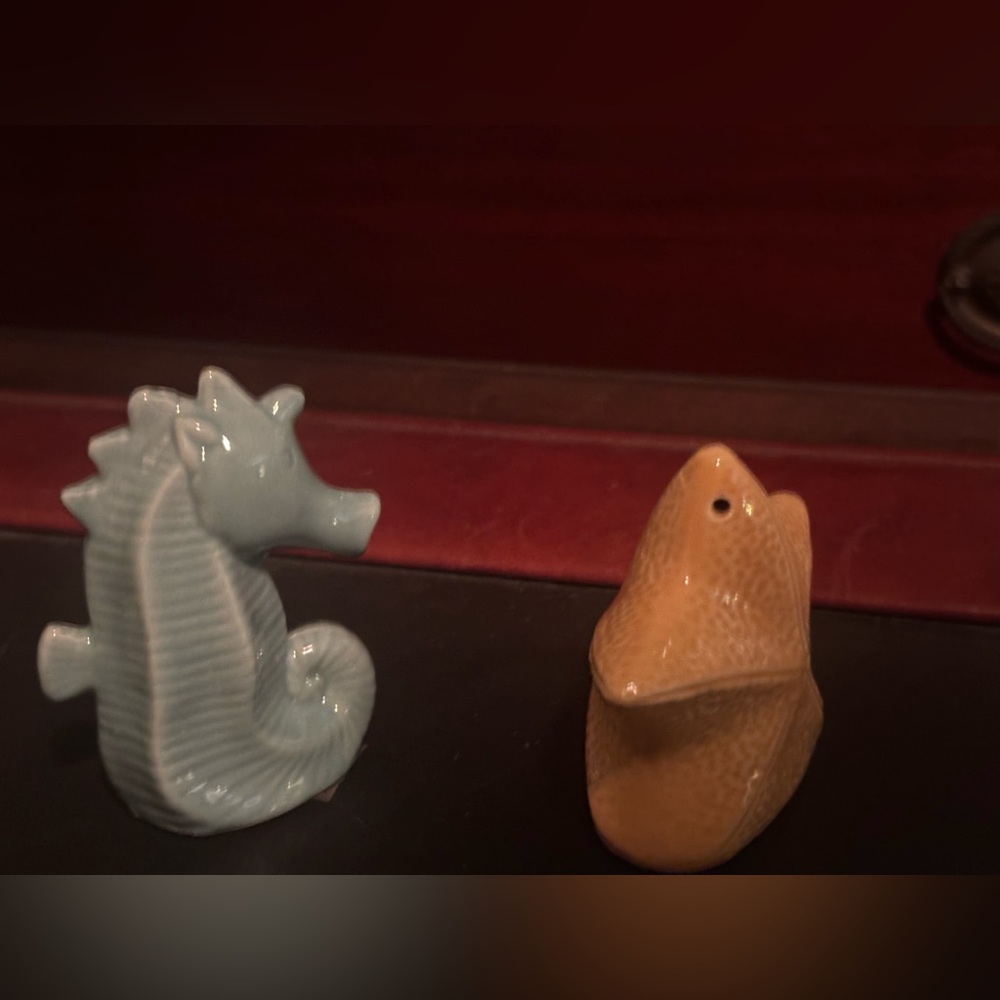 NWOT Sea horse and Starfish salt and pepper shaker